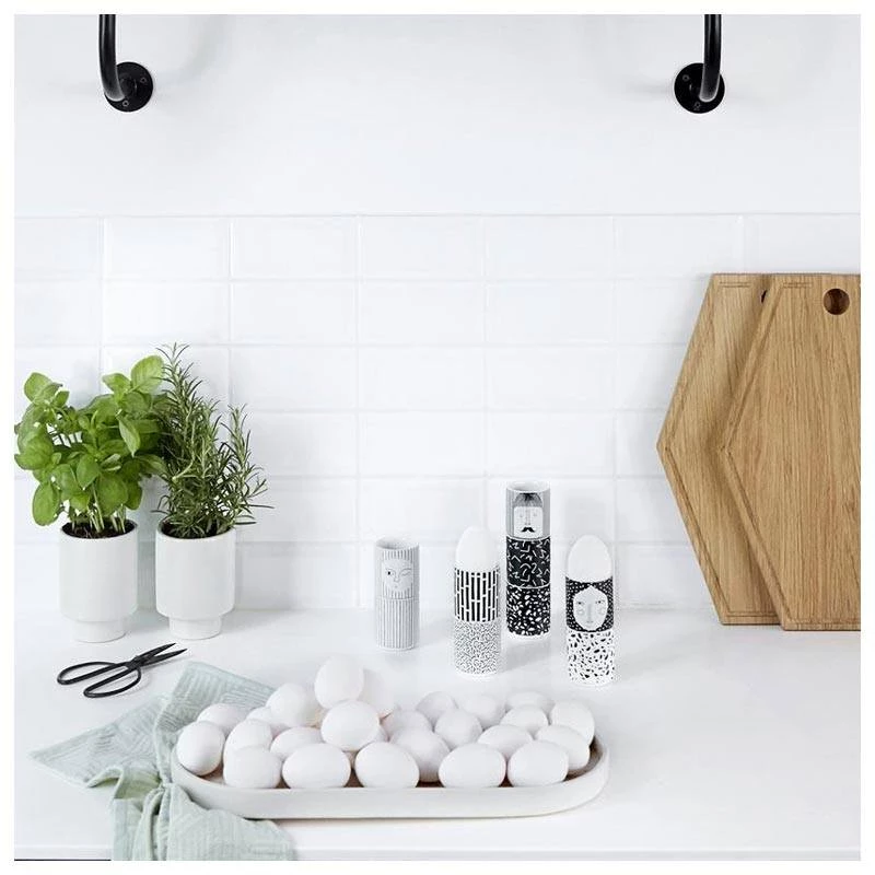 OYOY Black Egg People Stacking Egg Cups - Man