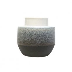 Stoneleigh & Roberson Monochrome Marle Vase (19cm)