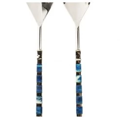 LaVida Coastal Blue Bone Salad Servers