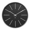 Jonsson Station Wall Clock - Chrome & Black (30cm)