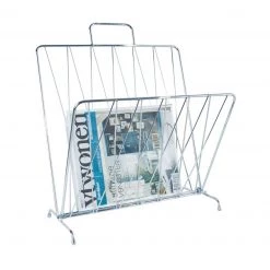 Present Time Diamond Magazine Rack - Chrome