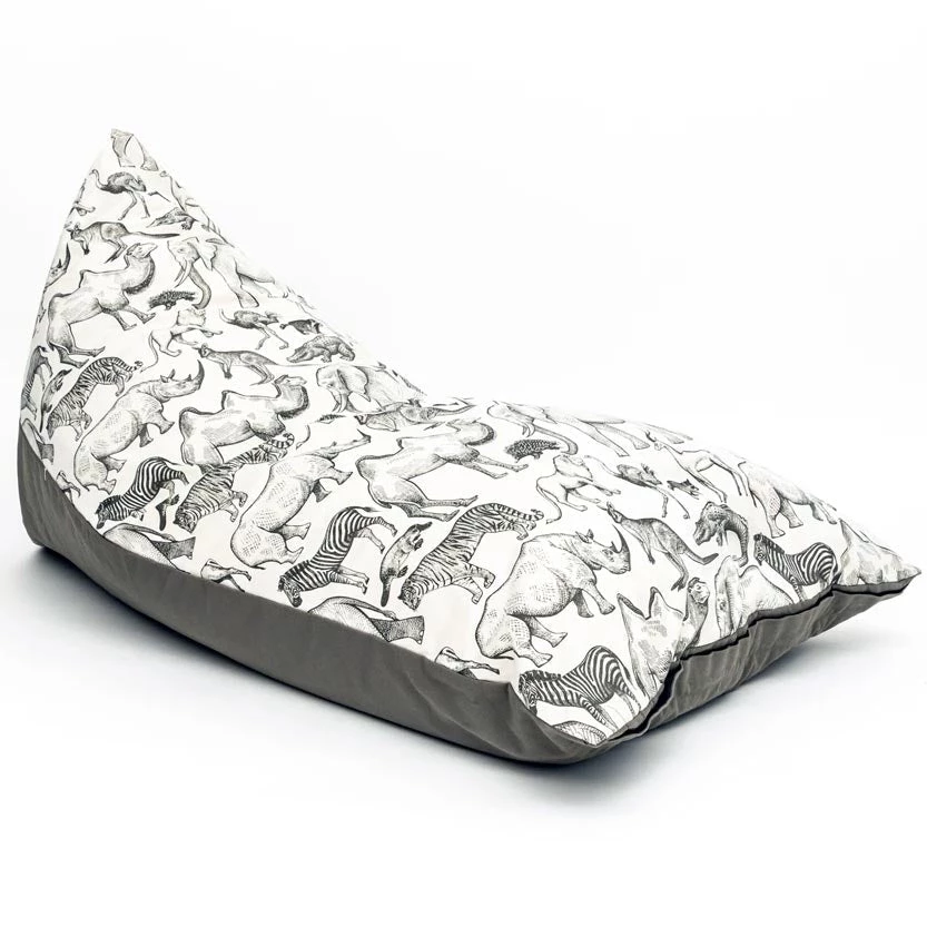Cocoon Couture Restocked Kids Wild Ones Bean Bag & Liner - Charcoal