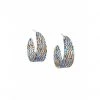 Tiger Tree JEWELLERY Retro Wavy Hoop Earrings - Light