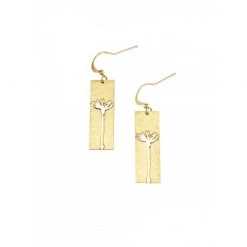 Tiger Tree Metallics Gold Botanical Earrings