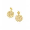 Tiger Tree Gold Bird Nest Earrings