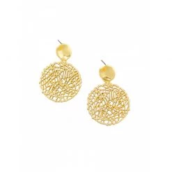 Tiger Tree Gold Bird Nest Earrings