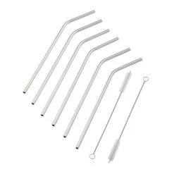 Davis & Waddell Fine Foods Stainless Steel Straws & Brushes (8pc)