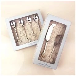 Vignette Home Country Style Fleur Cheese Knife & Spreader Set