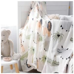 Di Lusso Living NEW ARRIVALS Jungle Safari Muslin Swaddle