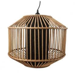 Stoneleigh & Roberson Coastal Large Black & Natural Meno Pendant Light
