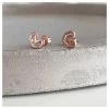 Twigg Valentines Day Little Love Rose Gold Stud Earrings