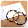Twigg Dark Tortoiseshell Hoop Earrings