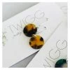 Twigg Dark Tortoiseshell Disc Earrings