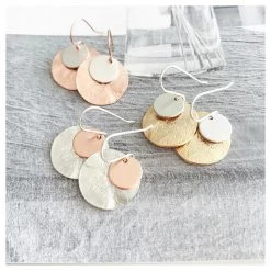 Twigg Flynn Double Disc Earrings - Silver Metallics