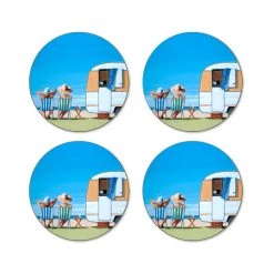 100% New Zealand Graham Young Coaster Set/4 – Caravan Bliss Kiwiana