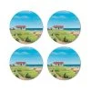 100% New Zealand Kiwiana Graham Young Coaster Set/4 – Bach On The Hill