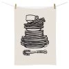 100% New Zealand Kiwiana Dick Frizzell Tea Towel - Dishes
