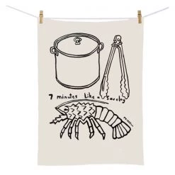 100% New Zealand Dick Frizzell Tea Towel - 7 Minutes