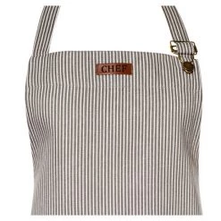 Ogilvies Design Classic Chef Stripe Apron - Grey