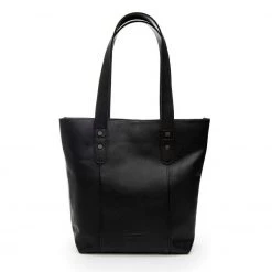 Stitch & Hide Leather Isabelle Tote Shoulder Bag - Black