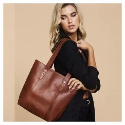 Stitch & Hide Leather Isabelle Tote Shoulder Bag - Maple Valentines Day