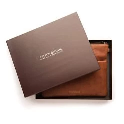 Stitch & Hide Valentines Day Leather Juliette Clutch Bag - Maple