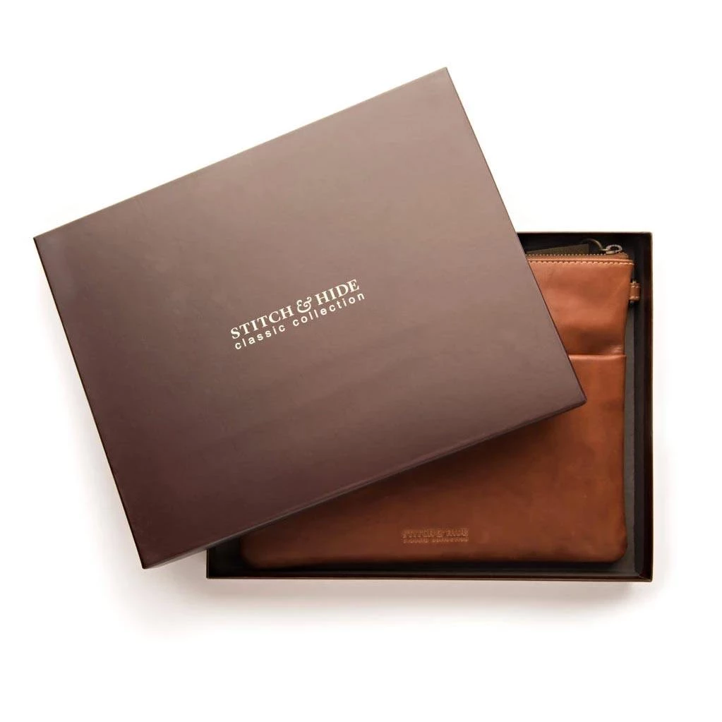 Stitch & Hide Valentines Day Leather Juliette Clutch Bag - Maple