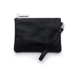 Stitch & Hide Leather Cassie Clutch - Black