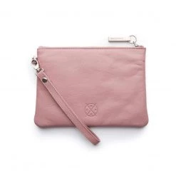 Stitch & Hide Leather Cassie Clutch - Dusty Rose