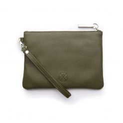 Stitch & Hide Leather Cassie Clutch - Olive Valentines Day