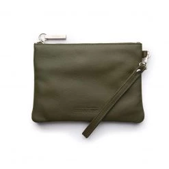 Stitch & Hide Leather Cassie Clutch - Olive Valentines Day