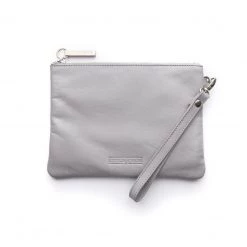 Stitch & Hide Valentines Day Leather Cassie Clutch - Misty Grey