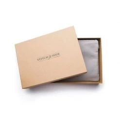 Stitch & Hide Valentines Day Leather Cassie Clutch - Misty Grey