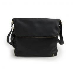 Stitch & Hide Leather Alexa Satchel Bag - Black