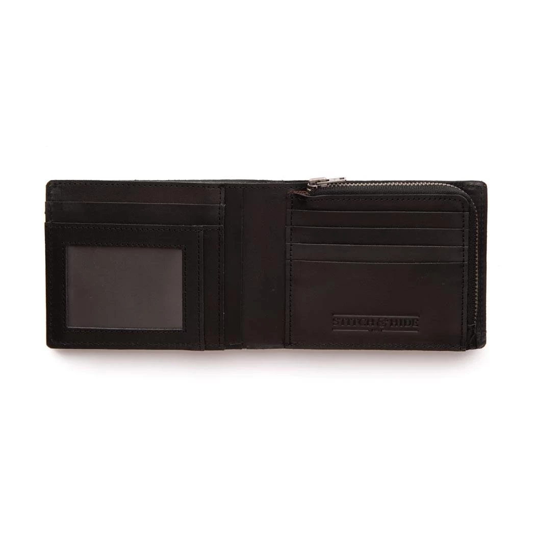 Stitch & Hide Mens Leather Billy Wallet - Black