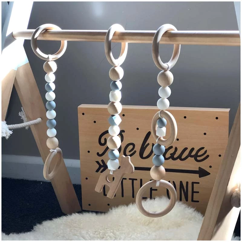 Funny Bunny Kids Luxury Silicone & Wood Teether/Play Toy - Navy Round Restocked