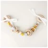 Funny Bunny Kids Silicone & Wood Pram Garland/Teether - Mustard Round Kiwiana