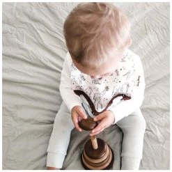 Funny Bunny Kids Kiwiana Indie Tassell Baby Bib – Geo Animals