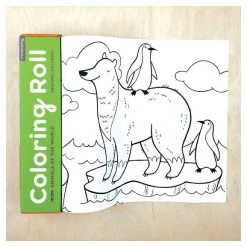 Mudpuppy Colouring Roll - Animals Of The World (3 Meters)