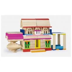 Viga Coloured Wooden Construction Set (250pc) Wooden Toys