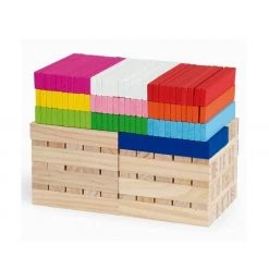 Viga Coloured Wooden Construction Set (250pc) Wooden Toys