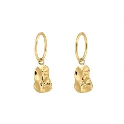 Republic Road Valentines Day Mini Musing Mirer Sleeper Earrings - Gold