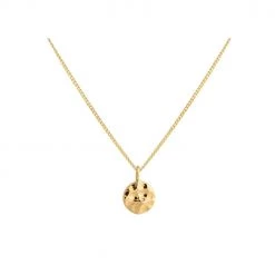 Lindi Kingi Deluxe Hammered Disc Necklace - Gold Metallics