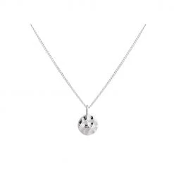Lindi Kingi Deluxe Hammered Disc Necklace - Silver