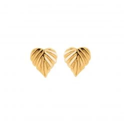 Wild Kiwiana Heart Space Studs - Gold (9ct)