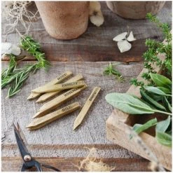 Old Mill Road Brass Herb Marker Country Style