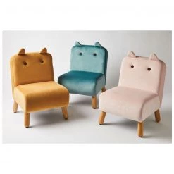 Jiggle & Giggle BABY & TODDLER GIFTS Velvet Animal Kids Chair – Mustard