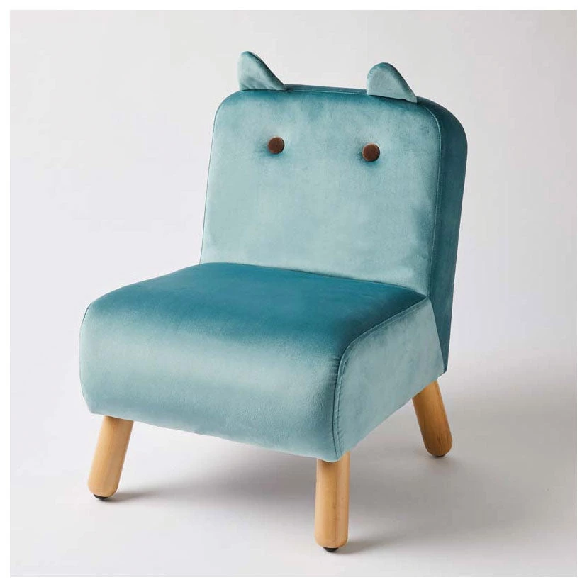 Jiggle & Giggle Velvet Animal Kids Chair β Teal BABY & TODDLER GIFTS