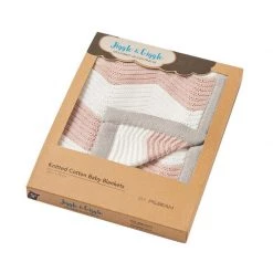 Jiggle & Giggle Cotton Zigzag Baby Blanket - Pink