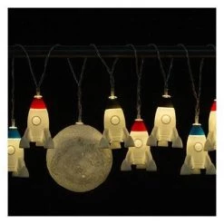 Stellar Haus BOYS GIFTS Rockets & Moon LED String Lights